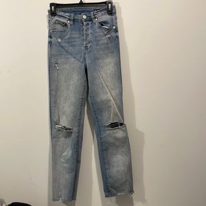 Blank NYC the Baxter straight leg light wash jean with distressing